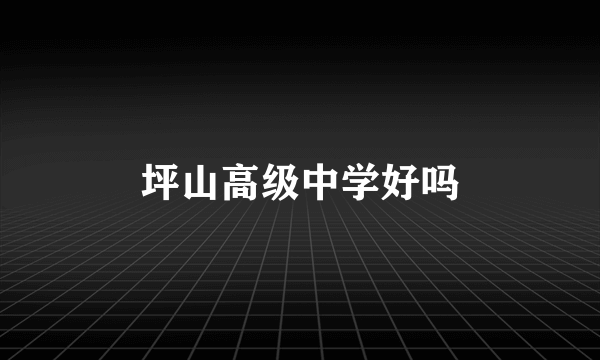 坪山高级中学好吗