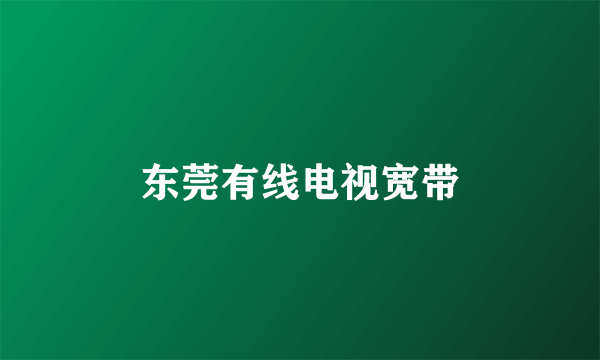 东莞有线电视宽带