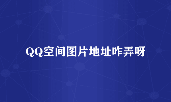 QQ空间图片地址咋弄呀
