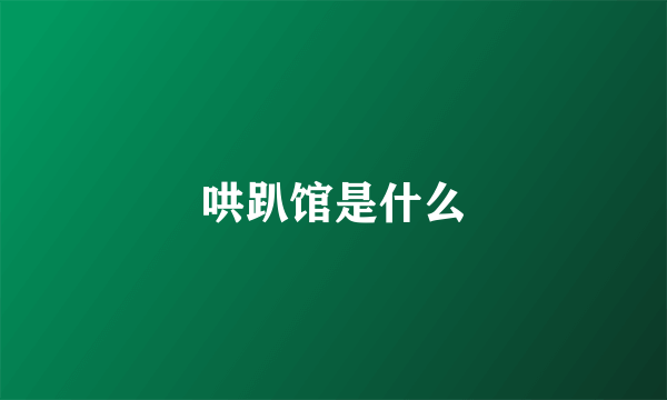 哄趴馆是什么