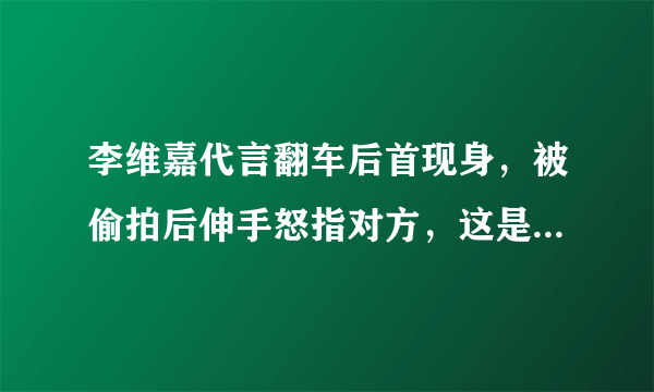 李维嘉代言翻车后首现身，被偷拍后伸手怒指对方，这是恼羞成怒了吗？