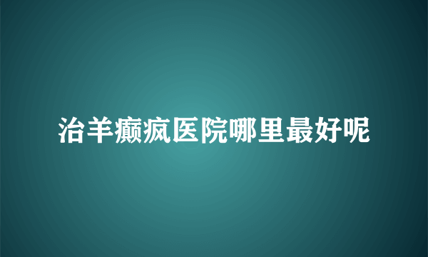 治羊癫疯医院哪里最好呢