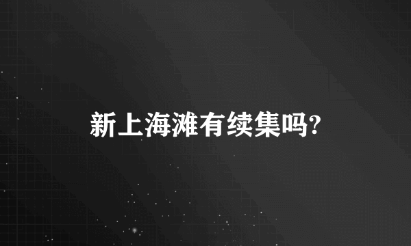 新上海滩有续集吗?